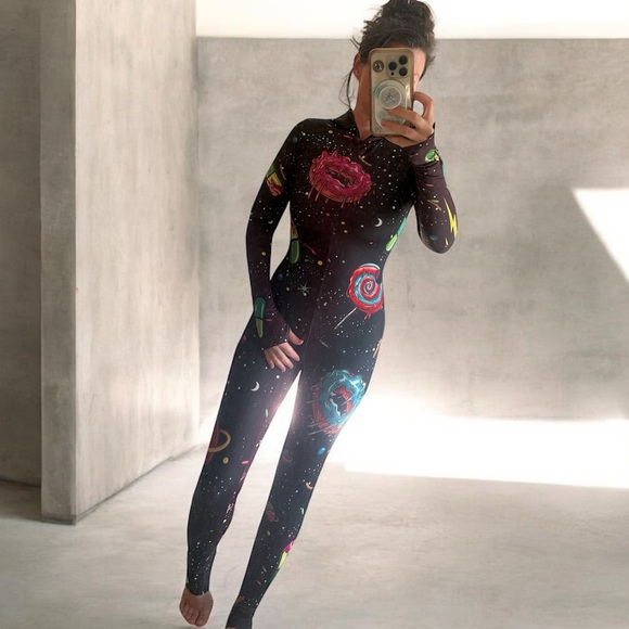 Badinka Pants - Badinka Galaxy Candy Long Sleeve one Piece -NWOT